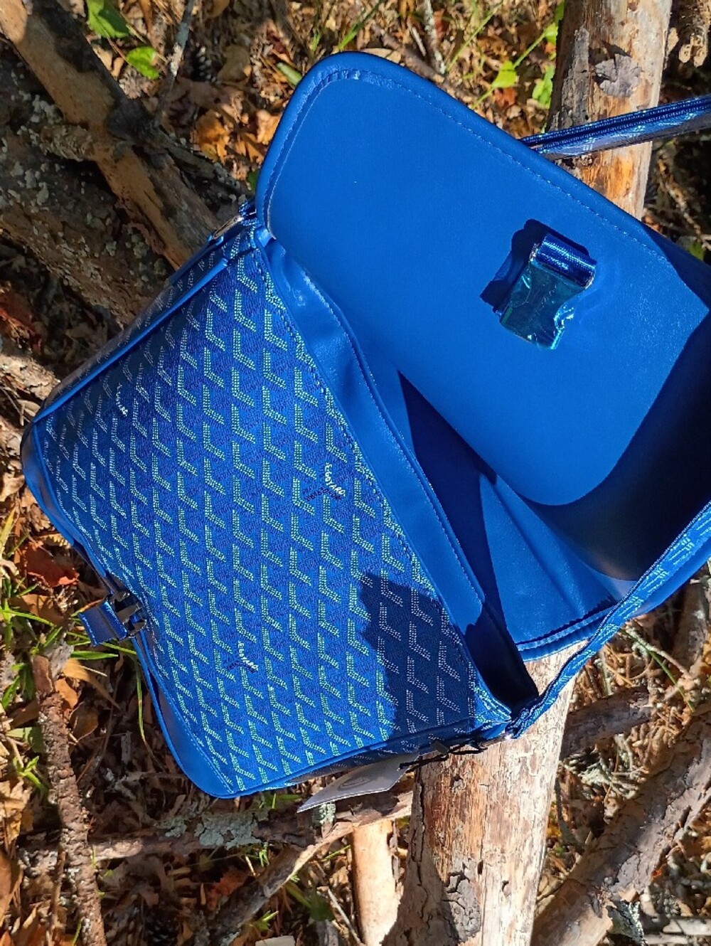 Goyard Blue Patterned Messenger Bag - Picture 2 of 9